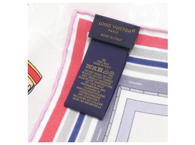 Sciarpa in seta Carre Vivienne Louis Vuitton Bianco - vista 3