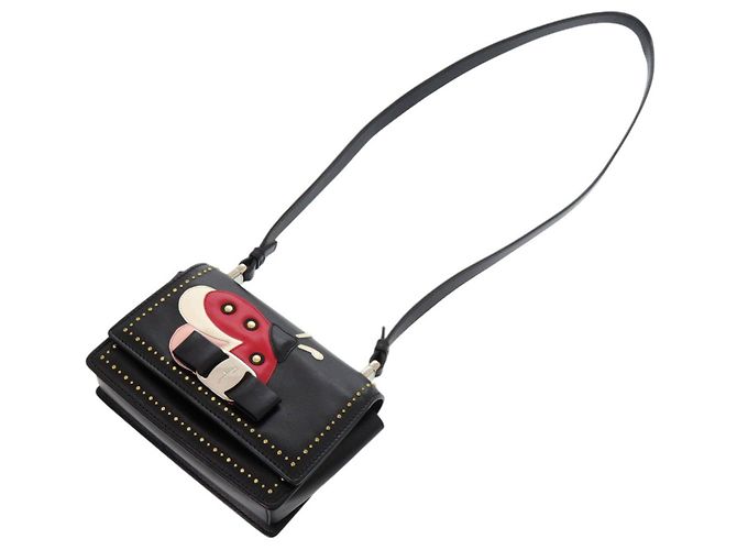 Borsa a tracolla in pelle nera Salvatore Ferragamo Nero - vista 5