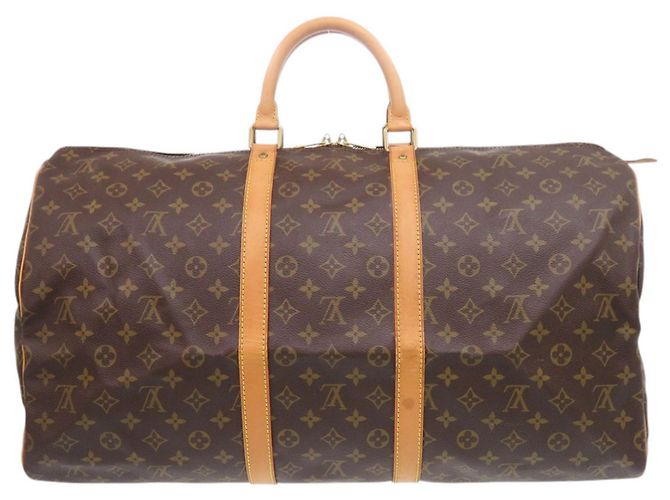 Borsa Boston Louis Vuitton Keepall 55 Monogram Marrone - vista 2