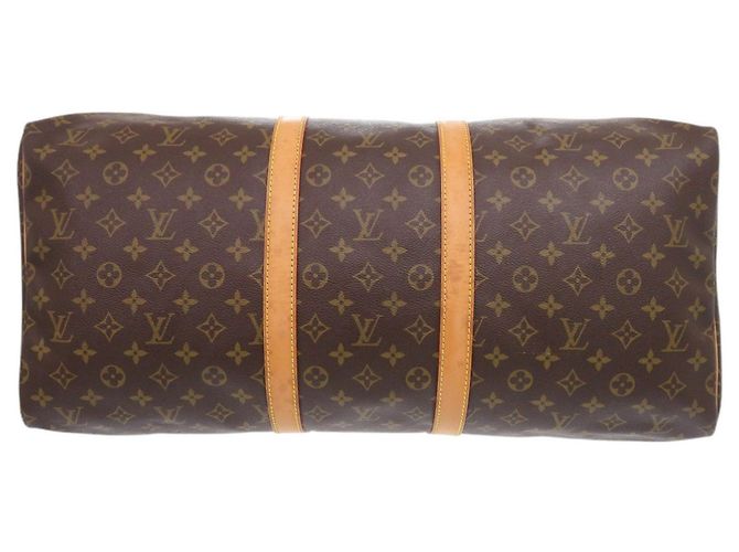 Borsa Boston Louis Vuitton Keepall 55 Monogram Marrone - vista 3