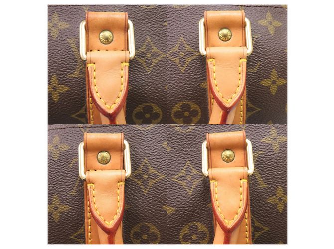 Borsa Boston Louis Vuitton Keepall 55 Monogram Marrone - vista 7