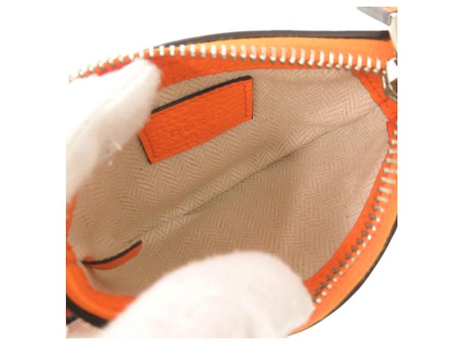 Gucci Micro Mini Leder Schultertasche Orange - Ansicht 5