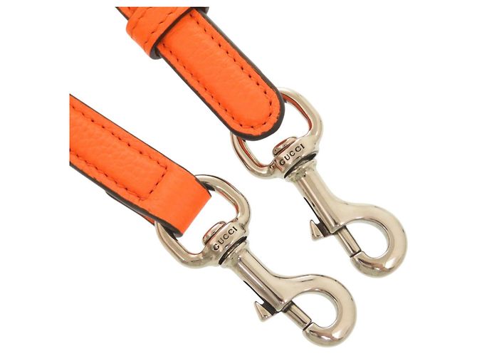 Gucci Micro Mini Leder Schultertasche Orange - Ansicht 9