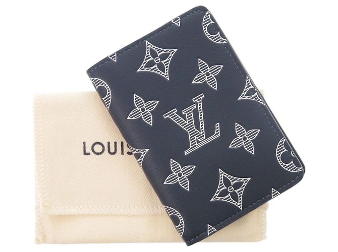 Organizer Portacarte Monogram Shadow Louis Vuitton Blu navy - vista 2