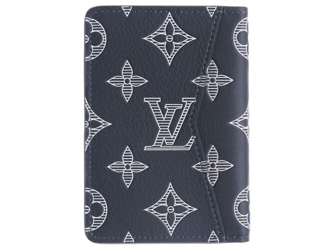 Organizer Portacarte Monogram Shadow Louis Vuitton Blu navy - vista 3