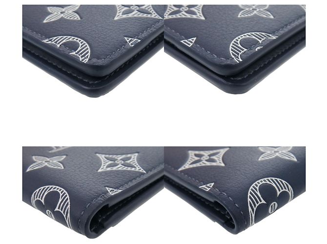 Organizer Portacarte Monogram Shadow Louis Vuitton Blu navy - vista 4