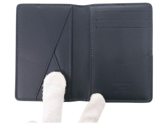 Organizer Portacarte Monogram Shadow Louis Vuitton Blu navy - vista 5