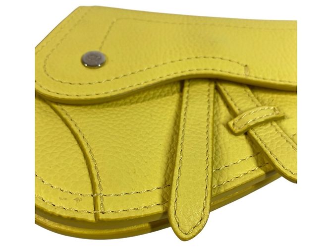 Charm per borsa in pelle gialla Christian Dior Giallo - vista 2