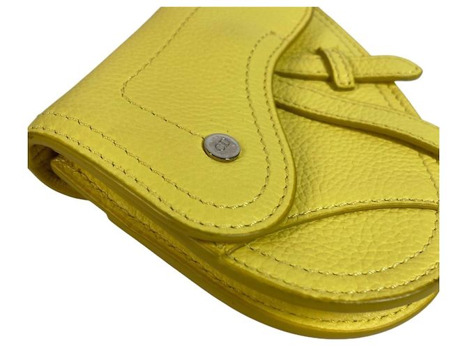 Charm per borsa in pelle gialla Christian Dior Giallo - vista 5