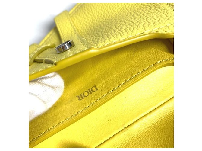 Charm per borsa in pelle gialla Christian Dior Giallo - vista 9
