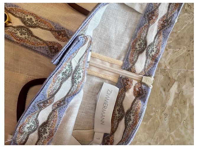 Falda maxi de mezcla de lino Zimmermann con estampado paisley Multicolor Beige Azul claro - vista 5