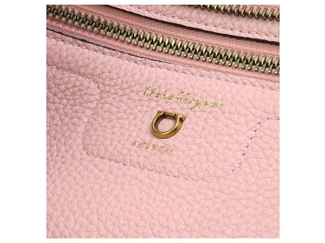 Borsa a mano/Borsa a tracolla in pelle rosa Salvatore Ferragamo - vista 14