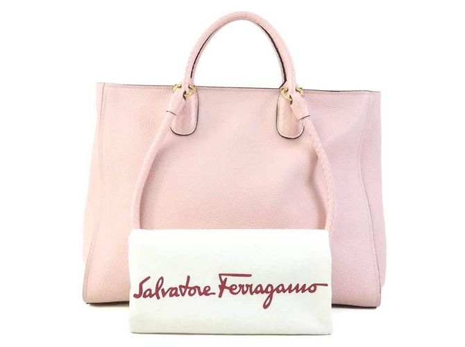 Borsa a mano/Borsa a tracolla in pelle rosa Salvatore Ferragamo - vista 17
