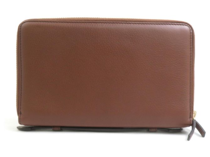 Portafoglio lungo in pelle marrone Gucci - vista 2