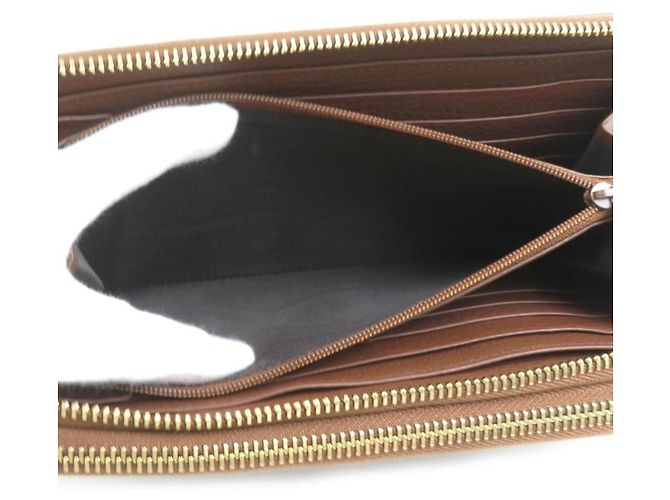 Portafoglio lungo in pelle marrone Gucci - vista 4