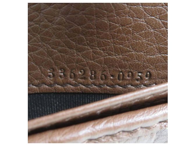 Portafoglio lungo in pelle marrone Gucci - vista 8