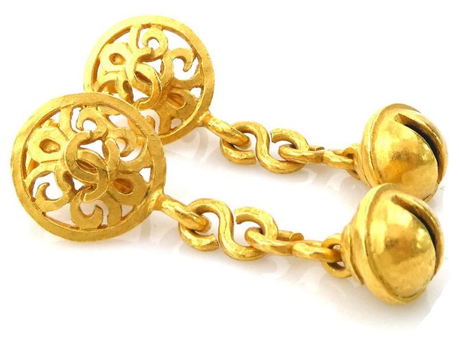 Orecchini a clip in metallo dorato Chanel D'oro - vista 2