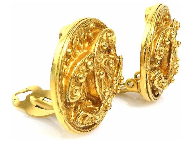 Orecchini a clip in metallo dorato Chanel D'oro - vista 2