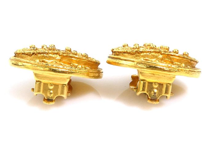 Orecchini a clip in metallo dorato Chanel D'oro - vista 3