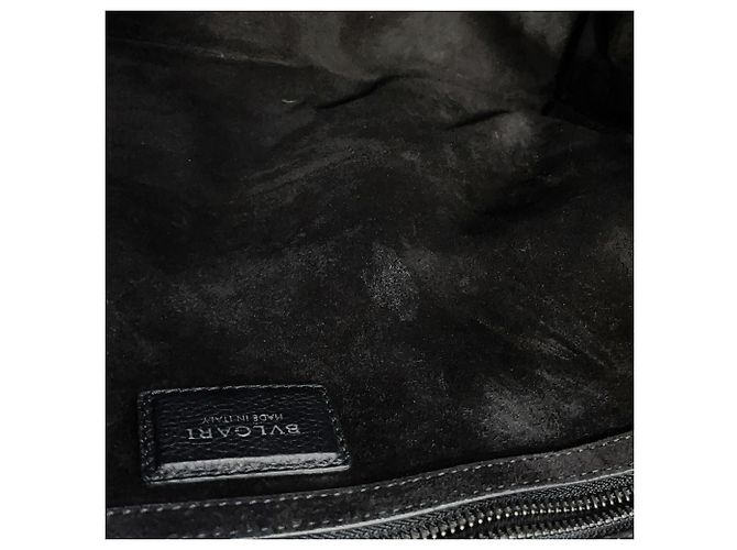Bulgari Bvlgari Black Leather Tote Bag Schwarz - Ansicht 11