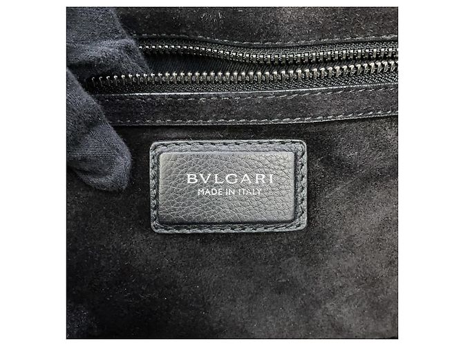 Bulgari Bvlgari Black Leather Tote Bag Schwarz - Ansicht 16