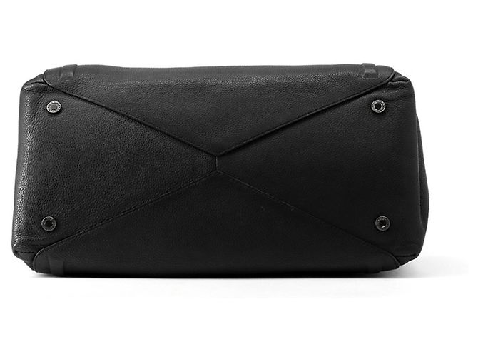Bulgari Bvlgari Black Leather Tote Bag Schwarz - Ansicht 3