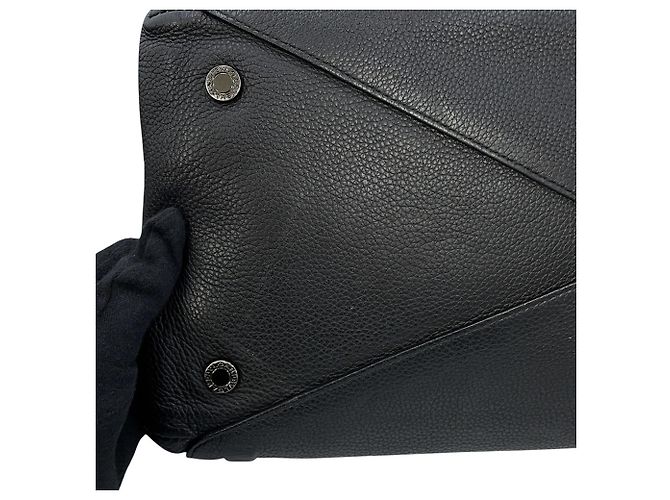 Bulgari Bvlgari Black Leather Tote Bag Schwarz - Ansicht 6