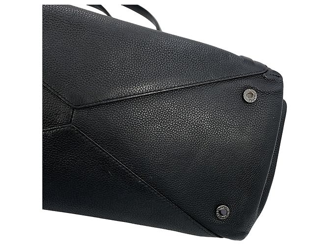 Bulgari Bvlgari Black Leather Tote Bag Schwarz - Ansicht 7