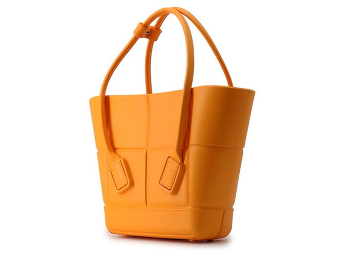 Borsa a mano Bottega Veneta Arco Tote Mini in gomma Arancione - vista 2
