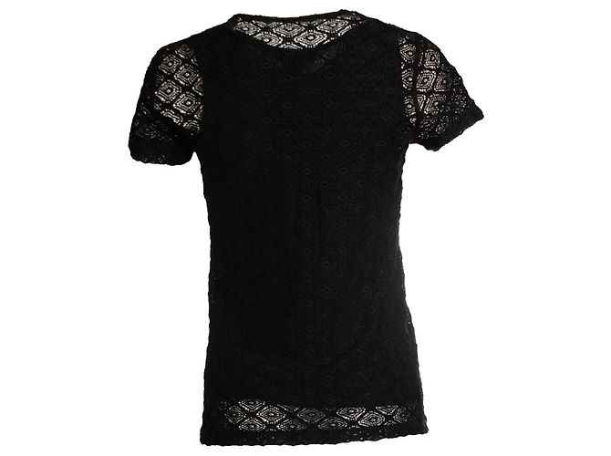 Ralph Lauren, top de encaje negro - vista 3