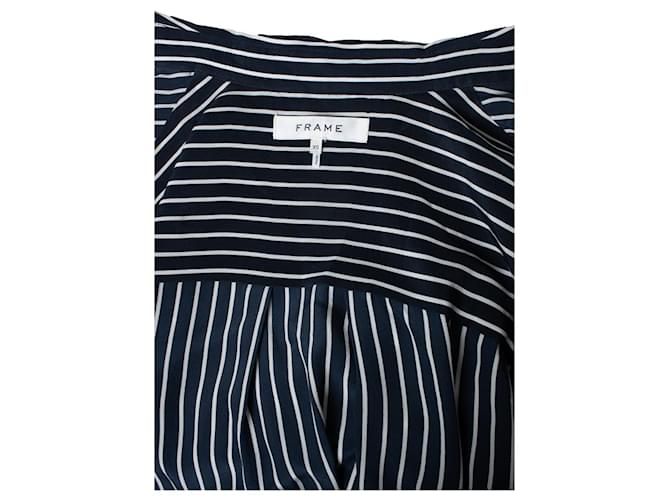 Frame Denim FRAME, camicia a righe blu e bianca Multicolore - vista 5