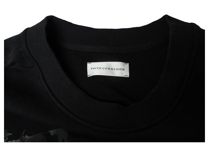Faith Connexion Faith Conexxion, schwarzer Pullover mit glänzendem Print - Ansicht 7