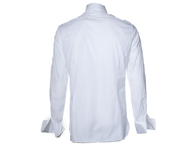 Tom Ford, Camicia da smoking con pieghe in bianco - vista 5