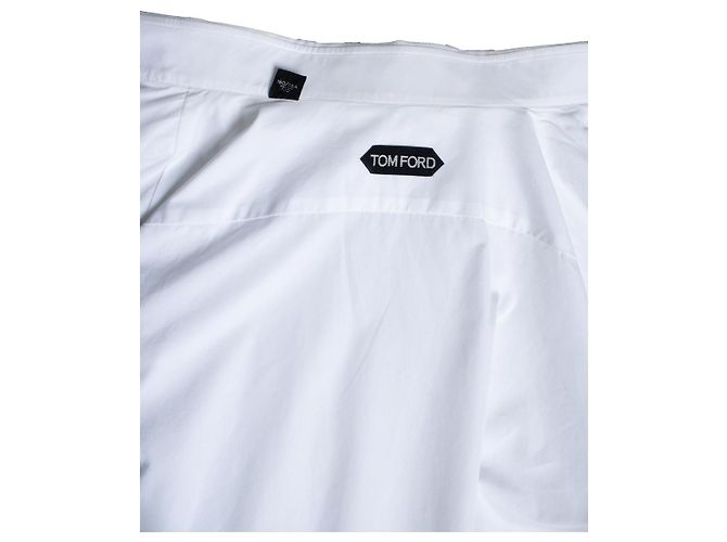 Tom Ford, Camicia da smoking con pieghe in bianco - vista 7