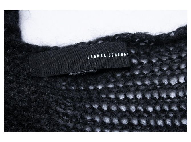 Autre Marque Isabel Benenato, Sciarpa in maglia spessa nera Multicolore - vista 2