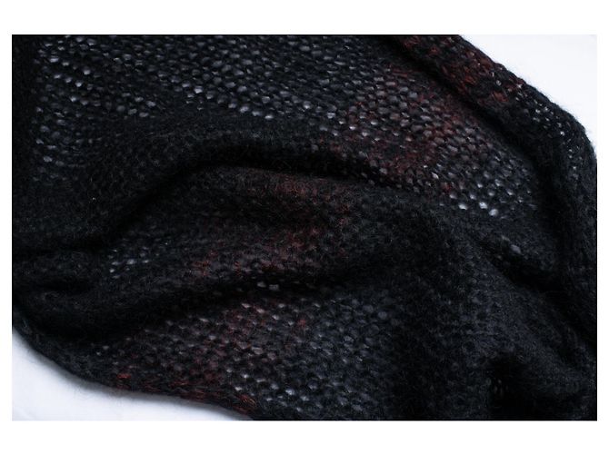 Autre Marque Isabel Benenato, Sciarpa in maglia spessa nera Multicolore - vista 3