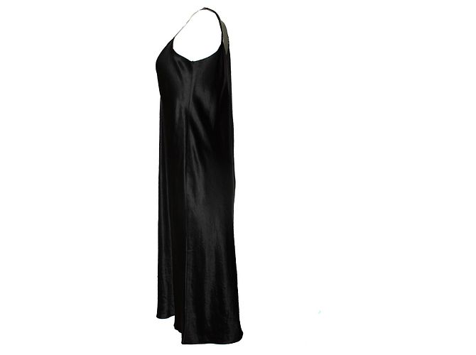 Vince, schwarzes glänzendes Midikleid - Ansicht 2