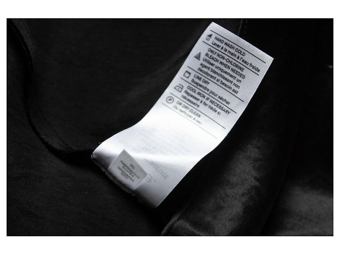 Vince, schwarzes glänzendes Midikleid - Ansicht 7