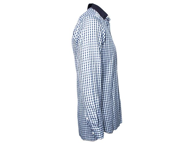 Lanvin, camicia a quadri blu scuro - vista 3
