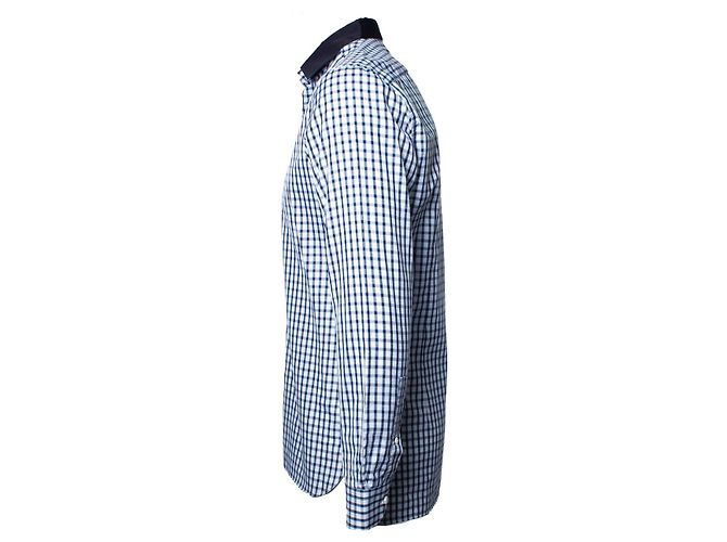 Lanvin, camicia a quadri blu scuro - vista 4
