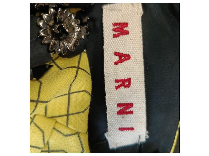 Top decorato in lana gialla Marni Giallo Cammello - vista 4