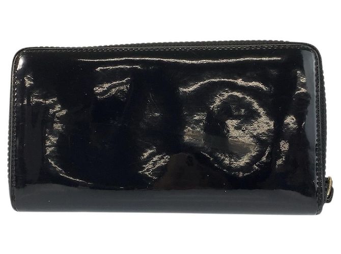 Portafoglio lungo in vernice nero Chloé - vista 2