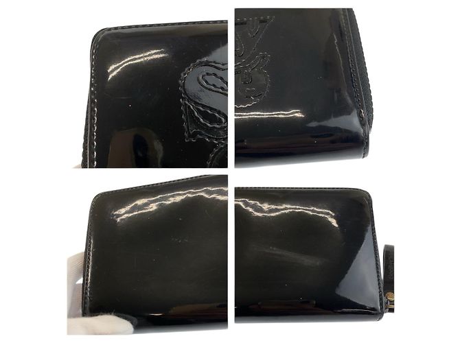 Portafoglio lungo in vernice nero Chloé - vista 8