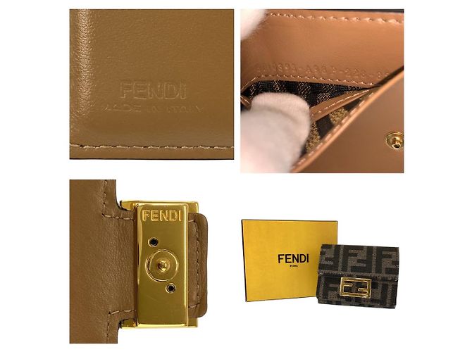 Fendi Zucca Baguette Micro Wallet Braun - Ansicht 3