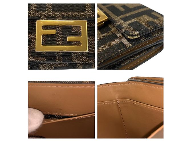 Fendi Zucca Baguette Micro Wallet Braun - Ansicht 9