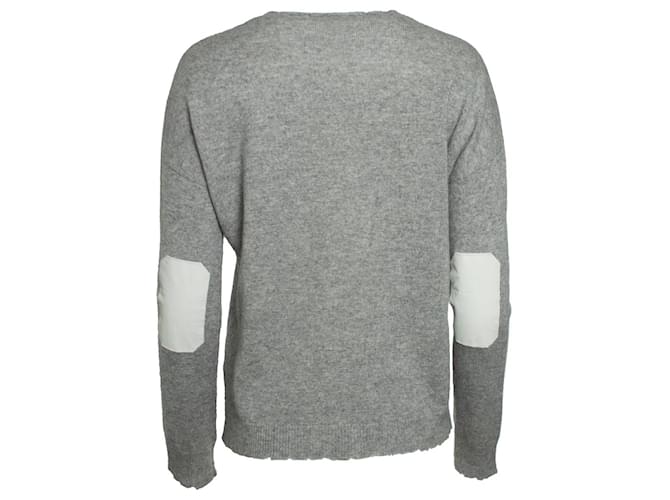 Zadig & Voltaire, grauer Strickpullover aus Kaschmir - Ansicht 3