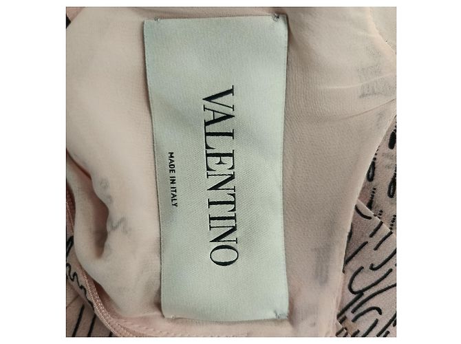 Valentino Garavani Vestido midi de seda rosa con estampado de paisaje Valentino - vista 7