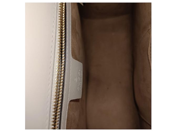 Gucci Sylvie Medium Handtasche aus weißem Leder Roh - Ansicht 7
