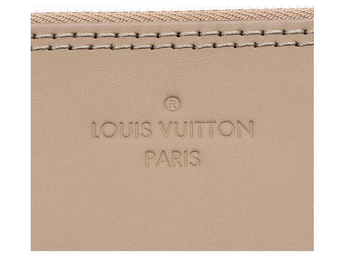 Pochette de cuero Louis Vuitton Castaño Beige - vista 6