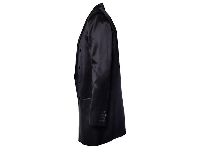 Saint Laurent, schwarzer Seidenblazer 2021 - Ansicht 2
